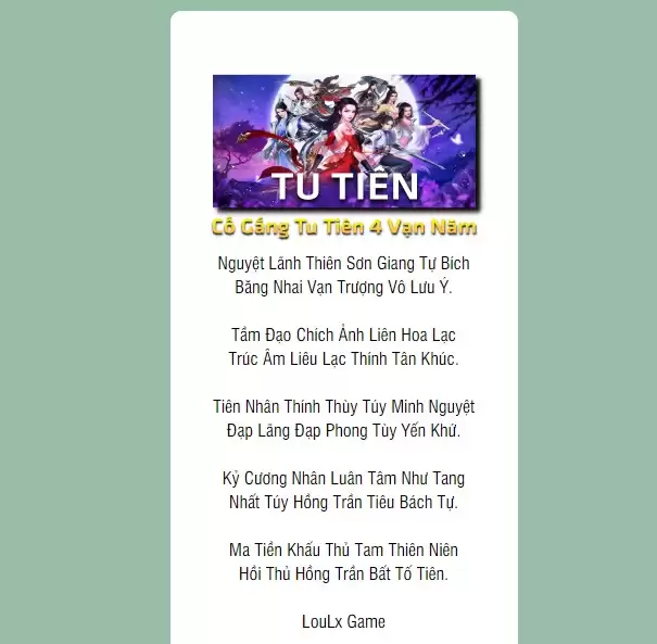 Game Text [ Tầm Tiên Ký H5 ] Mới Nhất - Máy Chủ Win - Hướng Dẫn Cài Đặt Chi Tiết - LouLx Game-LouLx Game